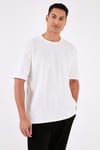 Pamuklu Bisiklet Yaka Regular Fit Basic Erkek T Shirt 5902731 EKRU