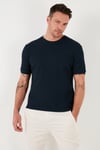 Pamuklu Bisiklet Yaka Regular Fit Basic Erkek T Shirt 5902759 İNDİGO