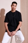 Pamuklu Bisiklet Yaka Regular Fit Basic Erkek T Shirt 5902731 SİYAH