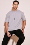 Pamuklu Bisiklet Yaka Relaxed Fit Basic Erkek T Shirt 5902610 KÜL