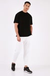 Pamuklu Bisiklet Yaka Relaxed Fit Basic Erkek T Shirt 5902610 SİYAH