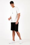 Pamuklu Bisiklet Yaka Relaxed Fit Basic Erkek T Shirt 5902610 EKRU