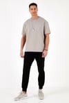 Pamuklu Bisiklet Yaka Relaxed Fit Basic Erkek T Shirt 5902610 KÜL