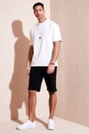 Pamuklu Bisiklet Yaka Relaxed Fit Basic Erkek T Shirt 5902610 EKRU