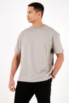 Pamuklu Bisiklet Yaka Relaxed Fit Basic Erkek T Shirt 5902610 KÜL