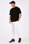 Pamuklu Bisiklet Yaka Relaxed Fit Basic Erkek T Shirt 5902610 SİYAH
