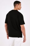 Pamuklu Bisiklet Yaka Relaxed Fit Basic Erkek T Shirt 5902610 SİYAH