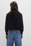 Pamuklu Boxy Fit Kapüşonlu Fermuarlı Kadın Sweat 1S10388-900 SİYAH