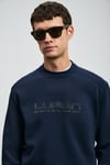Pamuklu Boyfriend Fit Bisiklet Yaka Erkek Sweat 112030171 LACİVERT