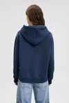 Pamuklu Boyfriend Kapüşonlu İçi Tüylü Şardonlu Basic Kadın Sweat 167299-70488 KOYU LACIVERT