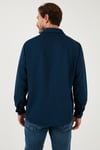 Pamuklu Çift Cepli Regular Fit Erkek Gömlek CF25W128858 İNDİGO