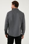Pamuklu Çift Cepli Regular Fit Erkek Gömlek CF25W128858 ANTRASİT