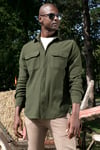 Pamuklu Çift Cepli Uzun Kollu Regular Fit Kışlık Erkek Gömlek CF24W127221 HAKİ