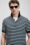 Pamuklu Çizgili Düğmeli Erkek Polo Yaka T Shirt 111040250 LACİVERT