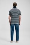 Pamuklu Çizgili Düğmeli Erkek Polo Yaka T Shirt 111040250 LACİVERT