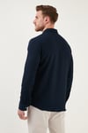 Pamuklu Çizgili Düğmeli Yaka Uzun Kollu Regular Fit Erkek Gömlek CF23S112237 LACİVERT