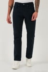 Pamuklu Comfort Fit Normal Bel Boru Paça Jeans Erkek Kot Pantolon 4412C19TEXAS LACİVERT