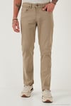 Pamuklu Comfort Fit Normal Bel Boru Paça Jeans Erkek Kot Pantolon 4412C19TEXAS BEJ