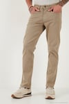 Pamuklu Comfort Fit Normal Bel Boru Paça Jeans Erkek Kot Pantolon 4412C19TEXAS BEJ