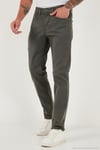 Pamuklu Comfort Fit Normal Bel Boru Paça Jeans Erkek Kot Pantolon 4412C19TEXAS HAKİ