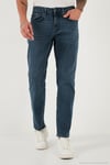 Pamuklu Comfort Fit Normal Bel Boru Paça Jeans Erkek Kot Pantolon 4412C02TEXAS MAVİ