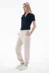 Pamuklu Comfort Fit Normal Bel Lastikli Paça Kadın Eşofman Altı 25Y0214K1 BEJ