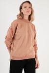Pamuklu Dik Yaka Basic Örme Kadın Sweat 5863323 BİSKÜVİ
