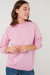 Pamuklu Dik Yaka Basic Örme Kadın Sweat 5863323 PEMBE