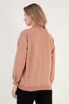 Pamuklu Dik Yaka Basic Örme Kadın Sweat 5863323 BİSKÜVİ