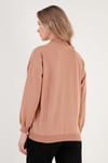 Pamuklu Dik Yaka Basic Örme Kadın Sweat 5863323 BİSKÜVİ