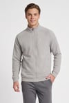 Pamuklu Dik Yaka Fermuarlı Erkek Sweat 922581-2521 GRİ