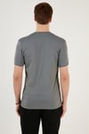 Pamuklu Düğme Detaylı Regular Fit V Yaka 3'lü Paket Erkek T Shirt 5902122S3 Elma Yeşili-Vişne-Açık Haki