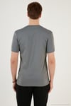 Pamuklu Düğme Detaylı Regular Fit V Yaka 3'lü Paket Erkek T Shirt 5902122S3 Elma Yeşili-Vişne-Açık Haki