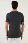 Pamuklu Düğme Detaylı Regular Fit V Yaka 3'lü Paket Erkek T Shirt 5902122S3 Antrasit-Elma Yeşili-Taş