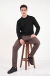 Pamuklu Düğmeli Erkek Polo Yaka Sweat 5905838 SİYAH