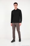 Pamuklu Düğmeli Erkek Polo Yaka Sweat 5905838 SİYAH