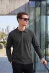 Pamuklu Düğmeli Erkek Polo Yaka Sweat 5905838 ANTRASİT