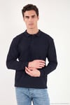 Pamuklu Düğmeli Erkek Polo Yaka Sweat 5905838 LACİVERT