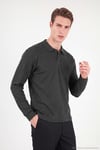 Pamuklu Düğmeli Erkek Polo Yaka Sweat 5905838 ANTRASİT