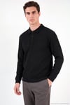 Pamuklu Düğmeli Erkek Polo Yaka Sweat 5905838 SİYAH