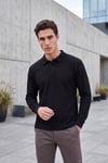 Pamuklu Düğmeli Erkek Polo Yaka Sweat 5905838 SİYAH