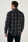 Pamuklu Ekoseli Slim Fit Kışlık Erkek Gömlek CF23W114662 LACİVERT