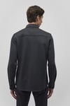 Pamuklu Fitted Fit Örme Erkek Gömlek 0211244-900 SİYAH