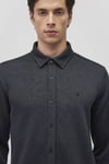 Pamuklu Fitted Fit Örme Erkek Gömlek 0211244-900 SİYAH