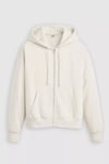 Pamuklu Kapüşonlu Fermuarlı Kadın Sweat 001U1-0003 BEYAZ