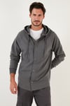 Pamuklu Kapüşonlu Relaxed Fit Erkek Gömlek 5905468 ANTRASİT