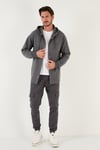 Pamuklu Kapüşonlu Relaxed Fit Erkek Gömlek 5905468 ANTRASİT