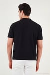 Pamuklu Kısa Kollu Düğmeli Erkek Polo T Shirt 5904049 SİYAH