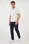 Pamuklu Kısa Kollu Düğmeli Erkek Polo T Shirt 5904049 EKRU