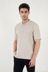 Pamuklu Kısa Kollu Düğmeli Erkek Polo T Shirt 5904051 TAŞ